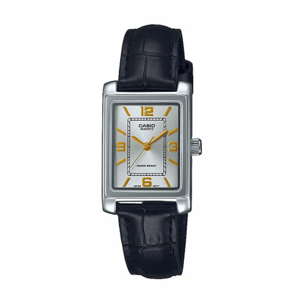 CASIO COLLECTION Mod. TANK, LEATHER - ARGENTEE